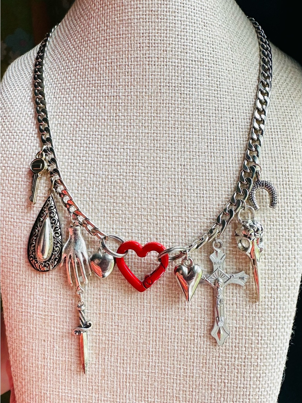 mother handmade charm necklace
